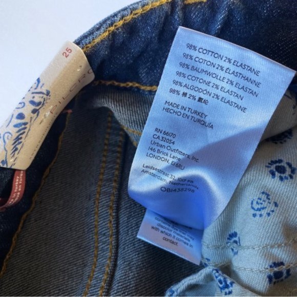 Anthropologie | Pilcro The Split Straight Jeans Denim Dark Stretch New 25 Waist - Picture 15 of 16